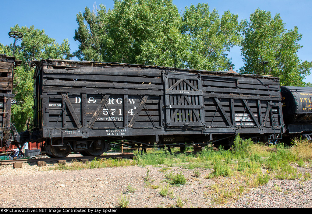 DRGW 5714 is on display at the Colorado Railroad Museum